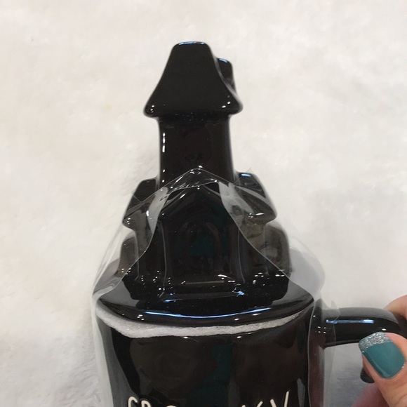 Rae Dunn HAUNTED Halloween mug with topper - Picture 3 of 7